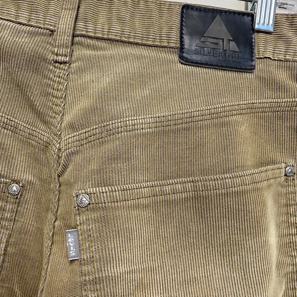 Levis Silvertab Corduroy Pants Carpenter Fit 34x27 Actual Hong Kong Vintage Y2K